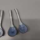 Ceramic Asian Soup Spoon set of 4, Japanese Ramen Spoon with Long Handle Easy to Hold, Suitable for Cereal, Noodle, Chinese Wonton, Pho, Soup Dumpling, Miso, Dishwasher Safe