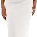 2 x PRETTYGARDEN Women's 2026 Summer Formal Maxi Dresses Sleeveless One Shoulder Bodycon Ruched Mesh Wedding Guest Cocktail Dress (White)