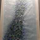Kalormore Abstract Blue Green Dots Hand Painted Oil Painting on Canvas, Ready to Hang Wall Art, 28x55 Inch