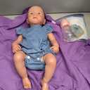 Silicone Baby Dolls,18 Inch 6.6lbs Full Body Solid Silicone Lifelike Reborn Baby Girl Doll Anatomically Correct Bettie Can Open Mouth