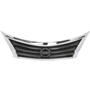 Upper Grille Compatible with 2013-2015 Nissan Altima Sedan Front Bumper Grill Insert Plastic(ABS) Replacement for NI1200250 623103TA0A