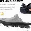 COFACE Mens Recovery Clogs Comfortable Walking Thick Cushion Sandals Sport Casual Orthopedic Mules with Plantar Fasciitis Arch Support, US9