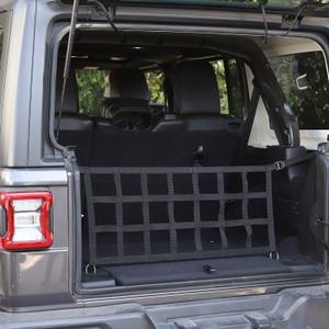 JeCar Trunk Net Mesh Cargo Net for 2018-2023 Jeep Wrangler JL JLU 2 Door & 4 Door (Black)