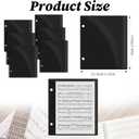 Marching Band Flip Folder Pages - 6 Pocket Double-Sided Music Holder 7.5x6.5 Inch | PVC Waterproof Sheet Folder for Concert, Choir & Orchestra (M)