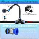 New Quick Connector Drip Irrigation Kits,Automatic Irrigation System with Replaceable 360-degree Bending Dropper,Fan Blue Nozzle for Watering System for Garden Plant Lawn Patio.(Turbine Insertion)