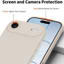 Compatible with iPhone Air Case, Shockproof Liquid Silicone Protective Phone Case with Soft Anti-Scratch Microfiber Lining Ultra Slim Drop Protection Phone Cover (Stone)