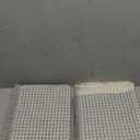 MIULEE Set of 2 Waffle Bathroom Rugs, Boho Bath Rugs Non Slip Washable, Super Absorbent Bath Mats, Ultra Soft Rubber Backed Shower Mats for Bathroom Floor, Tub, LightGrey & Cream, 17x24 Inch