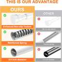 Tension Curtain Rod 26 to 48 Inch Adjustable Tension Rods 6 Pack Expandable Spring Tension Rod White No Drilling for Closet Kitchen Cupboard Wardrobe Door Bookshelf DIY Projects