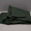 Royale Linens 300 Thread Count 100% Long Staple Combed Cotton Flat Sheet - Super Soft- Top Sheets -Queen Flat Sheet Sold Separately- Breathable, Cool & Crisp Percale Sheets Only (Queen, Hunter Green)