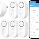 GoveeLife Upgraded Smart Water Leak Detector 1s with 1804ft Ultra-Long Range, WiFi Water Sensor with SMS/Email/APP Push and Sound Alarm,5-Year Battery Life, 5 Pack, Suit for Home, Basement, Kitchen