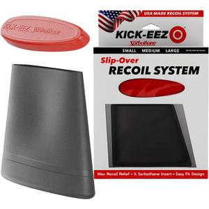 KICK-EEZ Slip On Recoil Pad for Shotgun & Rifles | Up to 94% Recoil Reduction | Sorbothane Insert & Adjustable Length of Pull | Anti-Slip Rubber Buttstock Pad | Shotgun Accessories