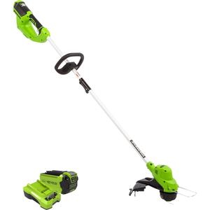 Greenworks 40 Volt Li-Ion Cordless String Trimmer, 15in. Cutting Width, 2.5Ah, Model# 2111802
