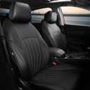 Custom for Honda Accord Seat Covers 2023 2024 2025 2026 EX and All Hybrid Model, Faux Leather Car Seats Cover Full Set (Rear Row W/40/60 Split Backrest)-Black