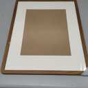 Dreamland 16x20 Walnut Finish Wood Picture Frame Matted to 11x14, 1 Pack, 16x20, Round Edge