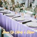 BRILLMAX 10 Pack Lavender Tablecloths 60 x 126 Inch for 8ft Rectangle Tables - 150 GSM Polyester Fabric, 15" Standard Drop, Water, Stain & Wrinkle Resistant Cloth Cover for Wedding Dining Buffet