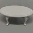 Miniature Furniture End Table 1/12 Dollhouse Side Table Miniature Room Ornaments Living Room Bedroom Library Scene Decoration (White)