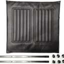 Silver Sport 2 Wheelchair Back cushion 16 inch,Wheelchair replacement bacy,Vinyl Back Upholstery 16x18,Embossed,Replacement parts, With Hardware,STDS3J4606.Suitable for K1/K2 wheelchairs(1Ea,Black)