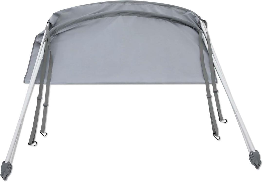 Bimini Tops for Boats Fit for Intex Excursion 5 & 4, Mariner 4 & 3, Seahawk 2, 3 & 4, and Challenger 3, 5'3" x 4'1 x 4'1", Gray, Boat Sun Umbrella Shade Canopy Cover 5-Year Replacement (Only Top)