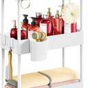 Pipishell Slim Storage Cart with Wheels, Bathroom Cart Organizer Storage Small, Rolling Carts for Bathroom, Laundry Room, Kitchen, Narrow Space, White PIUC04W