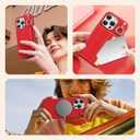 2 x TAURI for iPhone 16 Pro Case, Removable Magnetic Wallet Case with Card Holder, [Compatible with MagSafe] Durable PU Leather Phone Case with Wireless Charging, Red