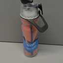 O2COOL Mist 'N Sip Misting Water Bottle 2-in-1 Mist And Sip Function With No Leak Pull Top Spout Reusable Sports Water Bottle - 20 oz (Basketball)