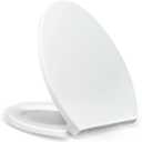KHE Elongated Toilet Seat 18.5 Inch, Soft Close, White