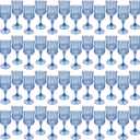 Plastic Wine GlassesPlastic Goblets Vintage Style Cordial Drinking Glasses for Wedding Reception, Grand Event Party Supplies (48, Blue)