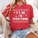 Christmas Couples His and Her Shirt: Family Matching Xmas Outfits Sets - Funny Holiday Graphic Pajamas Tees Top (Small, B-redwomen)