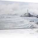 Belmrxne Coastal Wall Art White and Grey Bathroom Wall Decor Moden Aesthetic Artwork Fashion Small Canvas Painting for Hallway Entryway Living Room Bedroom 12x24 Inches
