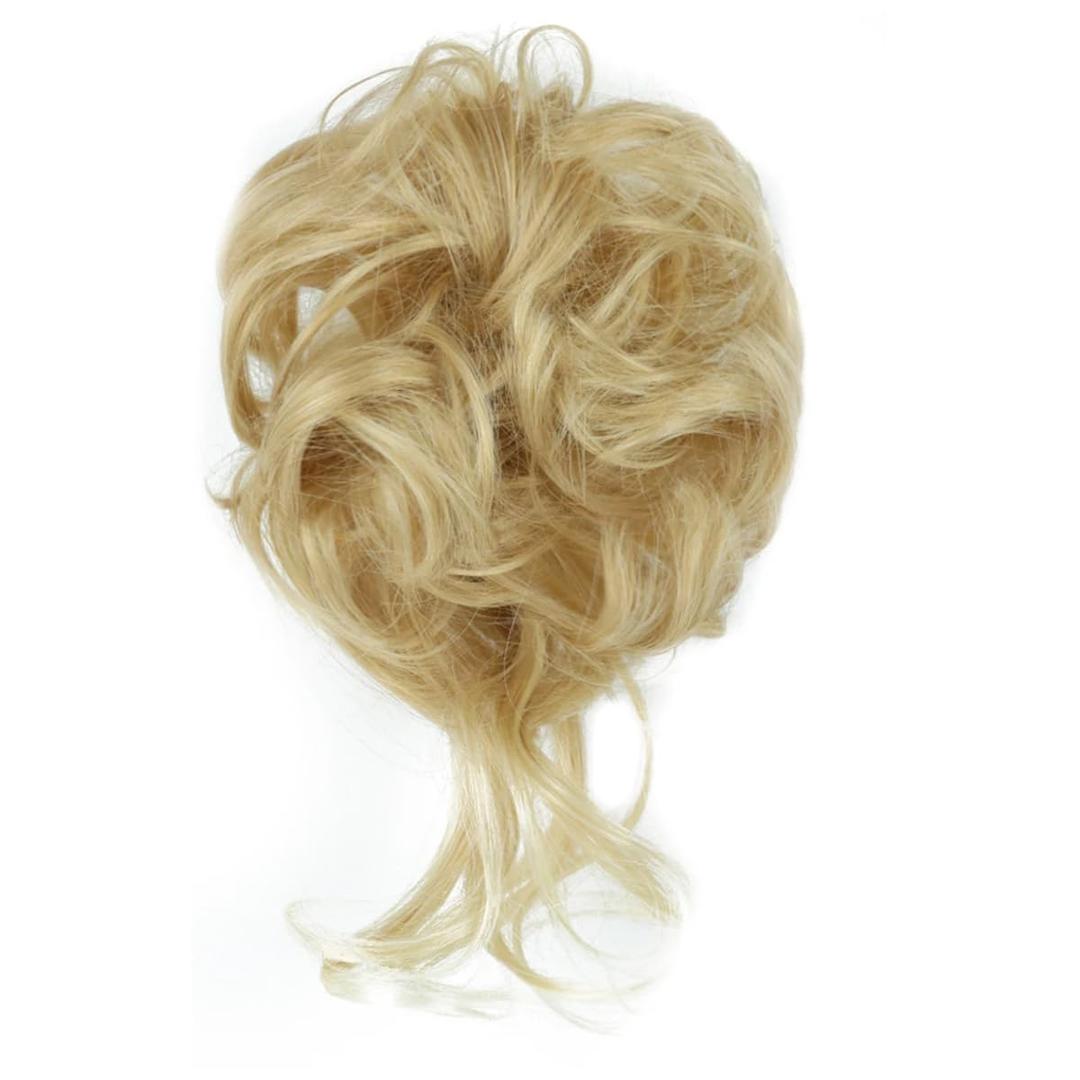 Women Bun Extensions Messy Curly Elastic Hair Scrunchies Hairpieces Synthetic Chignon Donut Updo Hair Pieces (27T613)