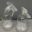 Worldgsb 2 Pack Glass Spray Bottles with Silicone Sleeve, 16 oz Empty Refillable Containers with Adjustable Spray Nozzles, Spray Bottles for Hair, Cleaning Solutions, and Plants White