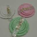 3 Pack 3 Tier Plastic Cupcake Stand, Dessert Cup Cake Holder Tower Reusable Tiered Serving Tray with Metal Rod Pastry Platter for Wedding, Birthday, Tea Party - White Green Pink
