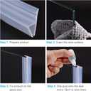 uxcell Trim Seal, PVC U-Seal Channel Edge Protector Sheet, Fits 3-5mm Edge 3Meters/9.84Ft Length, 0.28" Height Transparent