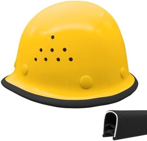 Pack of 2, Full Brim Hard Hat Guard 39.3 Inch, HardHat Accessories, Strengthen Helmet Protection Edge Trim, Black
