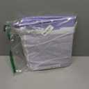 FIORETTO Canvas Tote Bag for Women with Zipper Closure & Individual Compartments for Work College for Teacher & Nurse (Medium, Purple)