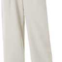 QINSEN Wide Leg Dress Pants for Women High Waisted Wrinkle Free Work Pants with Pockets Casual Slack (Beige, M)