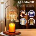 Flower Candle Warmer Lamp with Timer & Dimmer, Adjustable Height Candle Warmer, Mothers Day Birthday Gifts for Women Mom, House Warming New Home Decor, Wax Warmer with 2 Bulbs for Jar Candles