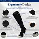 GRPSKCOS Kids Soccer Socks 2 Pairs Knee High Long Socks for Youth Men Women (Black)