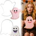 2 Pcs Extra Large 8" Halloween Cookie Cutters Including Giant Ghost Shaped Stainless Steel Mold Cutters for Halloween Holiday Baking