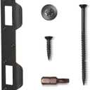 Door Strike Plate Oil Rubbed Bronze, with Reinforced Torx/Star Screws & Bit, Double Hole Reinforcement Latch Striker for Exterior/Interior Deadbolt Door Knob(1, Oil Rubbed Bronze)