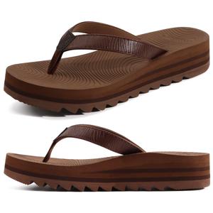 KuaiLu Women’s Flip Flops Ladies Yoga Mat Platform Thong Sandals Dressy Womans Lightweight Summer Slip On Beach Flip Flop Sandles, Soft Cushion Footbed, Arch Support 7