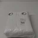 NICETOWN 100% Blackout Window Curtain Panels, Cold and Full Light Blocking Drapes with Black Liner for Nursery, 84 inches Drop Thermal Insulated Draperies (White, 2 Pieces, 52 Wide Each Panel)