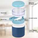 Snack Cup Container with Lid,Oats Containers,570ml+160ml Yogurt and Fruit Holder Cereal Container,Reusable Travel Cereal Bowl and Milk Container