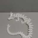 3D Printed Dragon - 24 inch Large Pearly Sheen Articulated Dragon Fidget Toy, 3D Printed Gift for Birthday, Figurine Decor(Glow Rainbow)