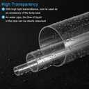 MECCANIXITY Acrylic Pipe Clear Rigid Round Tube 16mm(5/8") ID 20mm(0.8") OD 18" for Lamps and Lanterns, Water Cooling System 2pcs
