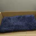 Bathroom Rugs Non Slip Washable 59x24, Ultra Thick Soft Microfiber Absorbent Bath Mats, High Density Foam Latex Non Slip Backing Bath Rugs, Fluffy Floor Carpet for Tub&Shower, Navy