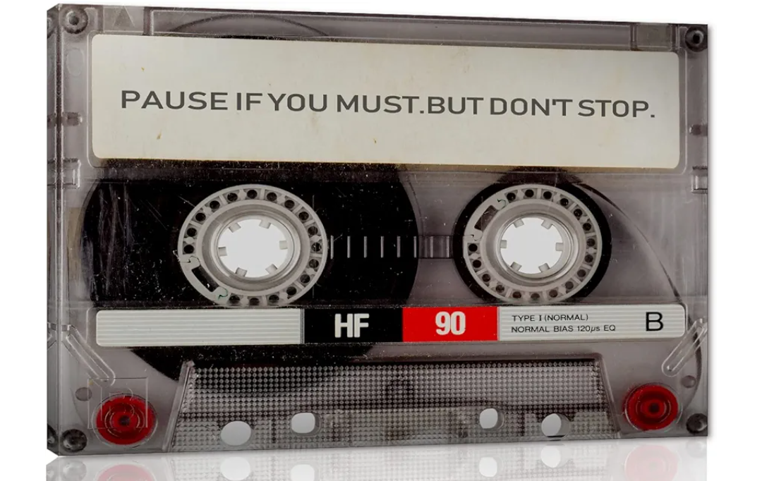 Pop Art Wall Decor Pause If You Must Motivational Canvas Wall Art HD Inspirational Print Poster Canvas Framed Artwork Gallery-Wrapped Modern Home Wall Decor Ready to Hang - 44x28 inches