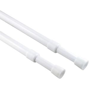 KXLIFE 2 Pack 5/8" Tension Curtain Rod, RV Tension Bars, Cupboard Rods White 10 to 16 Inch