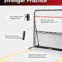 A11N SPORTS Pickleball Rebounder with Adjustable Angles & 360 Wheels Practice Rebounder for Forehand, Backhand, Dinks, Volleys Ideal for Indoor Garage or Outdoor Driveway