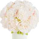 SITUMEIZI 10PCS Artificial Peony Flowers, Real Touch Fake Silk Bouquet with Stems for Home Mothers Day Wedding Party Centerpieces Table Decoration Indoor(Ivory White)